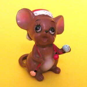 Vintage Josef Originals Christmas Mouse